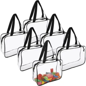 Waterproof Organizers Toy Bags with Zipper for Board Games, Building impetus semester unverified Blocks, Puzzles, Small Toys and Kids Books 6 Packs Large Toy Storage Bags with Labels, PVC 