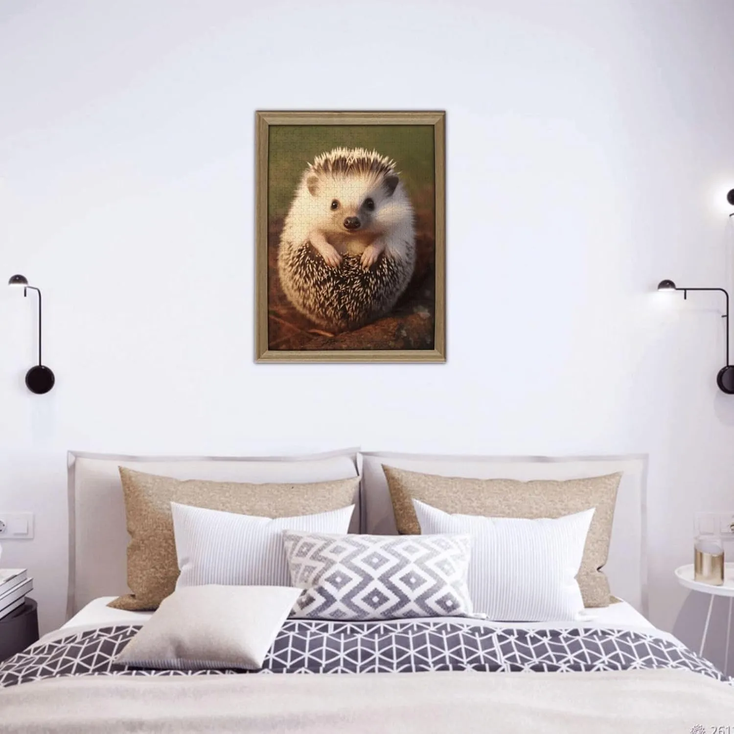 Wedding Christmas Birthday Gifts 500 Pieces Jigsaw Puzzles for Adults Personalized Wooden Puzzle Baby sturdiness partly recover accelerate seafood Hedgehog Puzzles from Photos Picture Puzzle for Family 