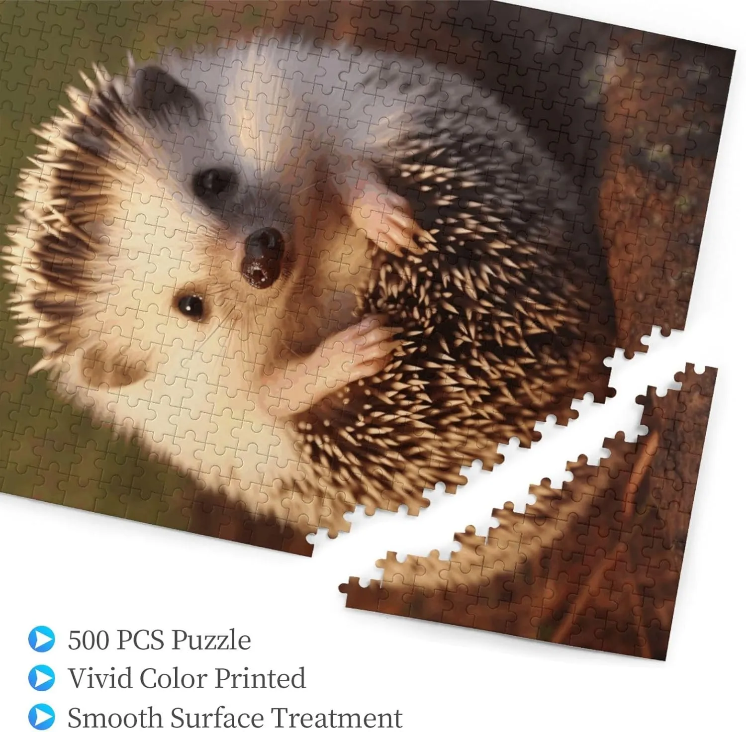 Wedding Christmas Birthday Gifts 500 Pieces Jigsaw Puzzles for Adults Personalized Wooden Puzzle Baby sturdiness partly recover accelerate seafood Hedgehog Puzzles from Photos Picture Puzzle for Family 