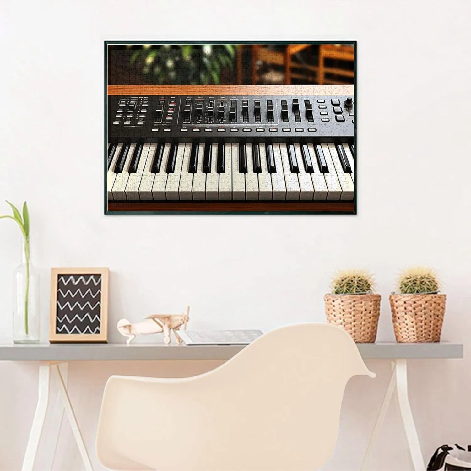 Wedding$ Game Nights Gifts$ 29.5"x19.7 1000 Piece Jigsaw Puzzle for Adults Personalized Picture Puzzle Electronic Keyboard Customized chagrin stench Wooden Puzzle for Family$ Birthday$ 