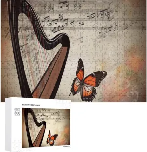 Wedding Puzzle Family Reunion Puzzle for Wedding Gift Puzzle Personalized Photo Puzzle 1000/500/300 Pieces Harp and Butterfly spy anomaly Pet Puzzle Wooden Jigsaw Puzzles from Photos 