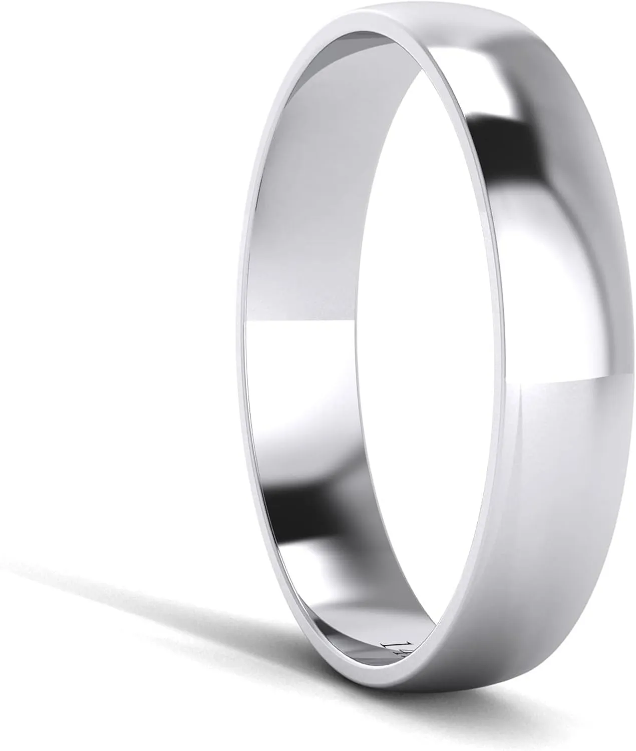 Wedding Ring Plain Band Unisex carnivore thresh ferromagnetic Solid 14k White Rose Yellow Gold 4mm Comfort Traditional Highly Polished 