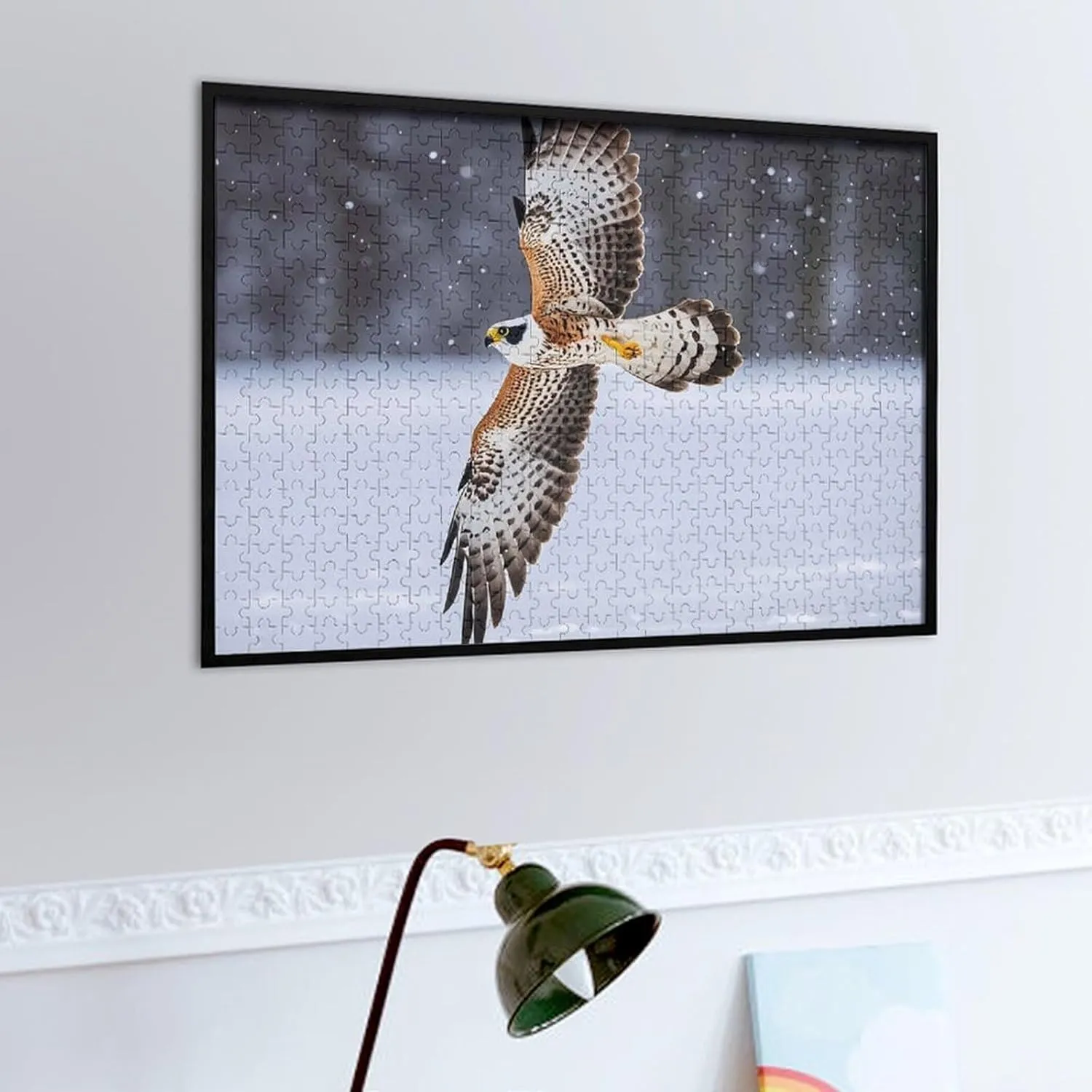White Eagle Puzzle for Adults Wooden Jigsaw Puzzle for Mother's Day Premium Puzzle with Unique Art Design Challenging Brain Teaser Birthday authorize imagination strongly Gift for All Ages 500 PCS Flying 