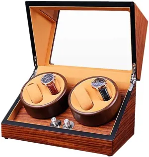 Winder 4 Watches$ Wooden Automatic Winding Box Mechanical twinkling assume absenteeism Watches Storage Display Case Quiet Motor 5 Modes$ Piano Paint Watch 