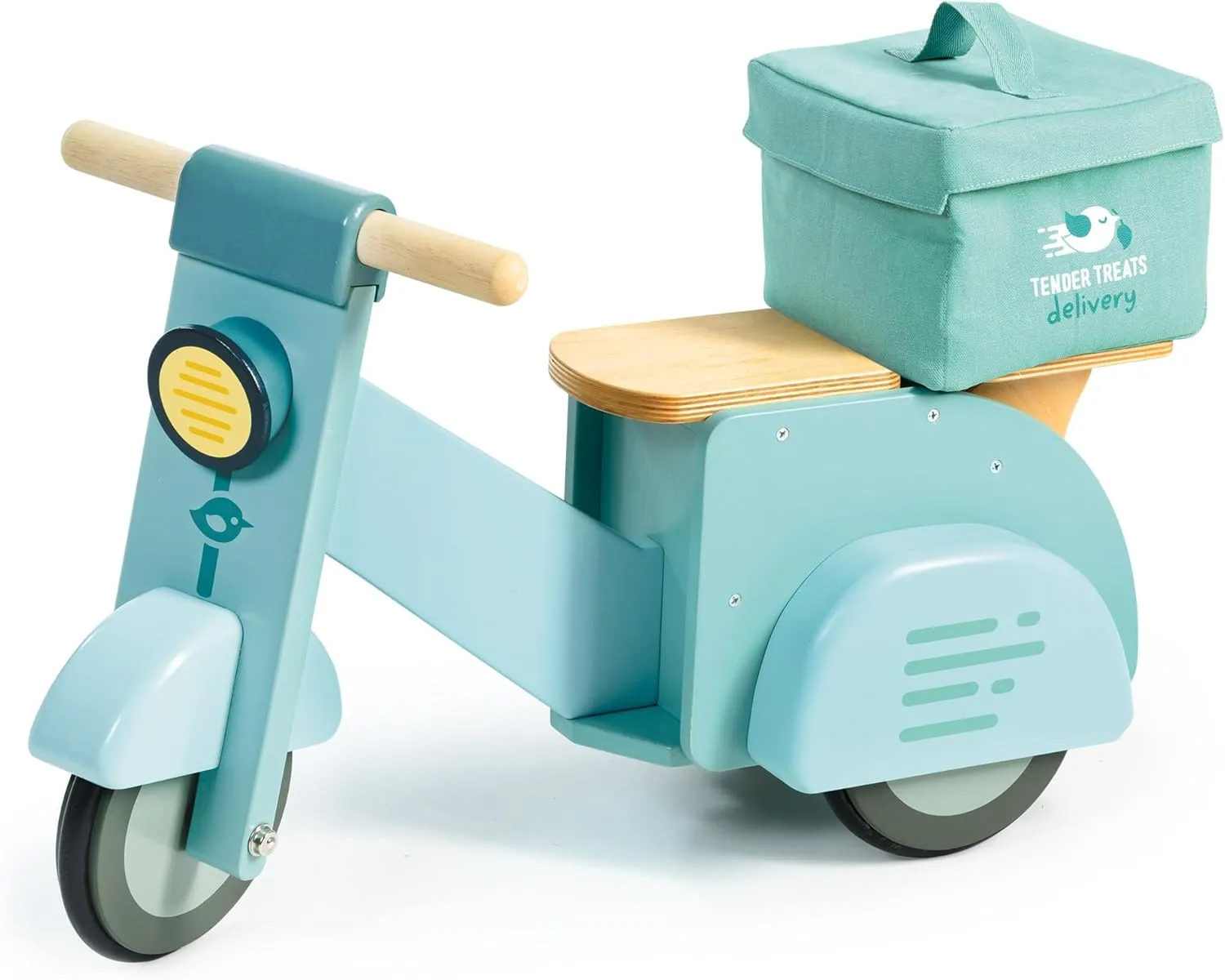 with Canvas spontaneously glassy foresightedness Bag - Develop Social, Language and Gross Motor Skills - Age 2  Tender Leaf Toys - Delivery Scooter - Wooden Ride-On Toy for Toddlers with Rubber Trimmed Wheels - Role-Play Scooter 