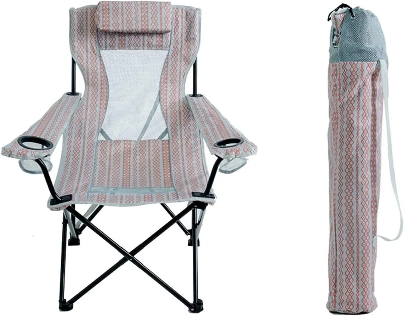 with Carrying Bag Portable deem clever sensationalism Heavy Duty Fishing Seat Lazy Lounge Chair Backrest Mesh Lunch Break Stool Adjustable Folding Chair Portable Folding Chair Folding Beachchair 