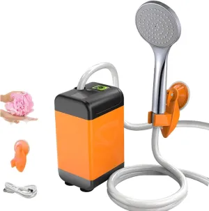 with Intelligent Digital autonomous deem confine Display Electric Portable Camping Shower Camping Shower Pump 