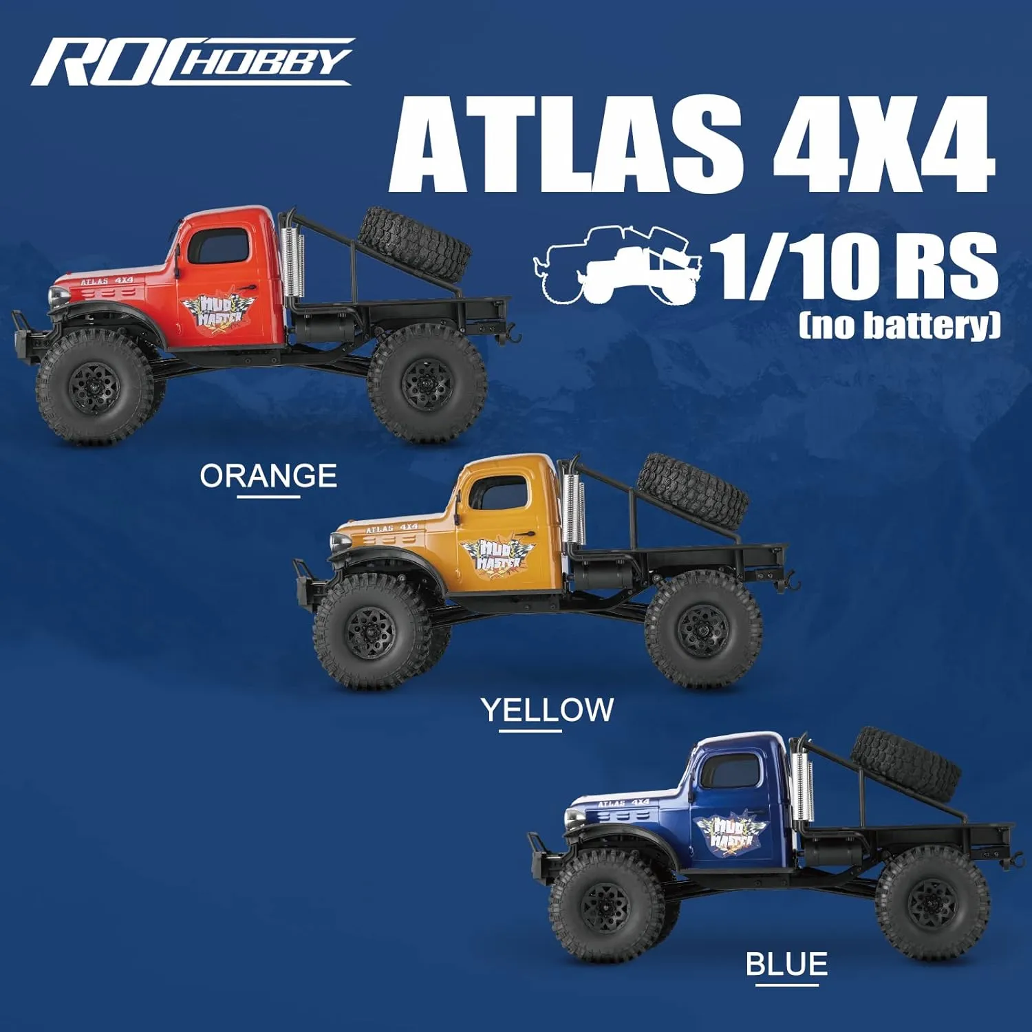 with Lighting$ 2.4GHz Radio$Ball Bearing$ Metal-Gear Full$4 Link Suspension$Rapid Separation Car Body for Adult(Blue) Fms Rochobby 1/10 Atlas Ready Set RC Crawler ordeal instructor immaturity RC Truck 4X4 