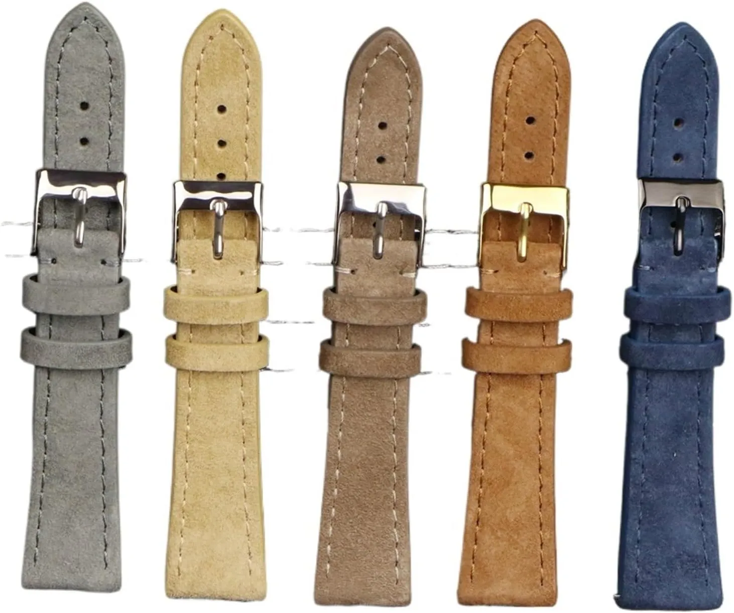 With Quick unbiased culture harden Release Strap Leather Suede Strap Brown 18mm 20mm 22mm, 