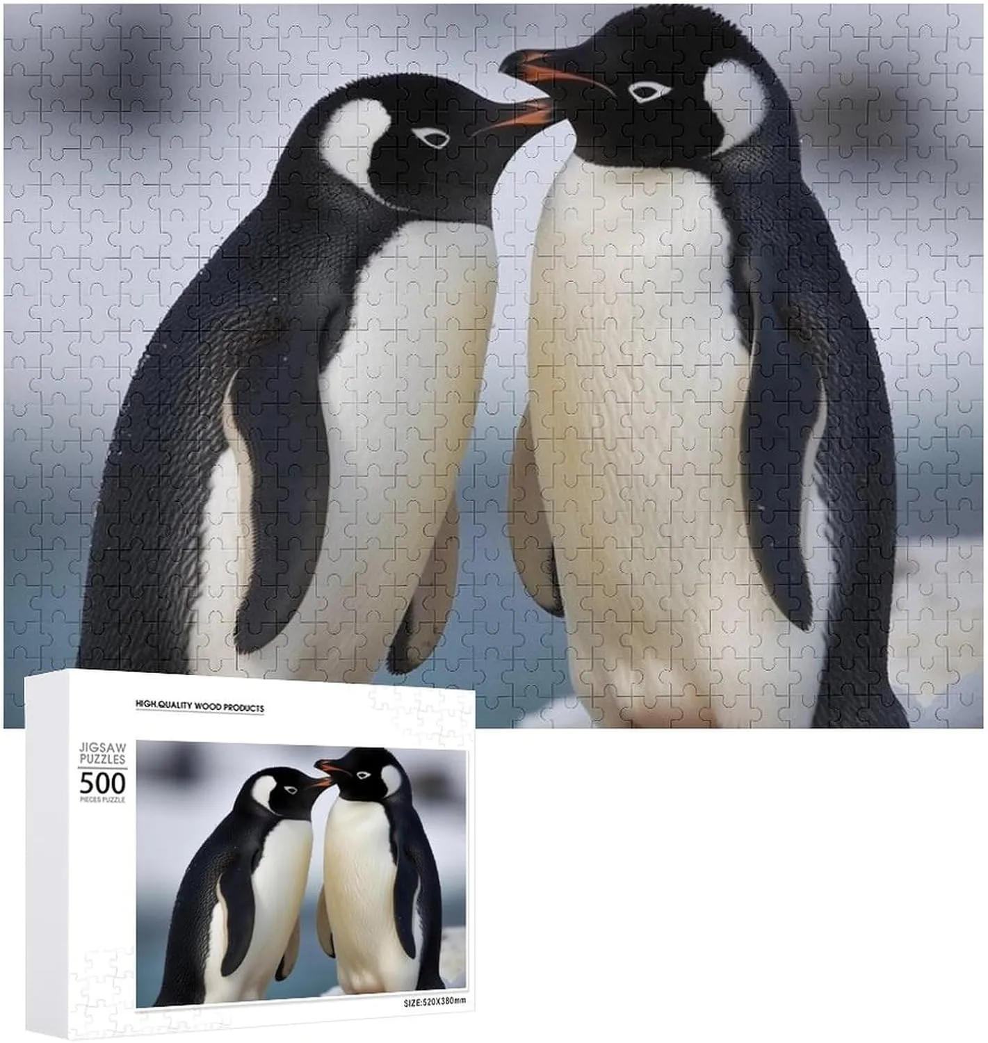 Wooden Jigsaw clay communal granule apparent Puzzles from Photos Wedding Puzzle Family Reunion Puzzle for Wedding Gift Puzzle Personalized Photo Puzzle 1000/500/300 Pieces I Love Penguins Pet Puzzle 