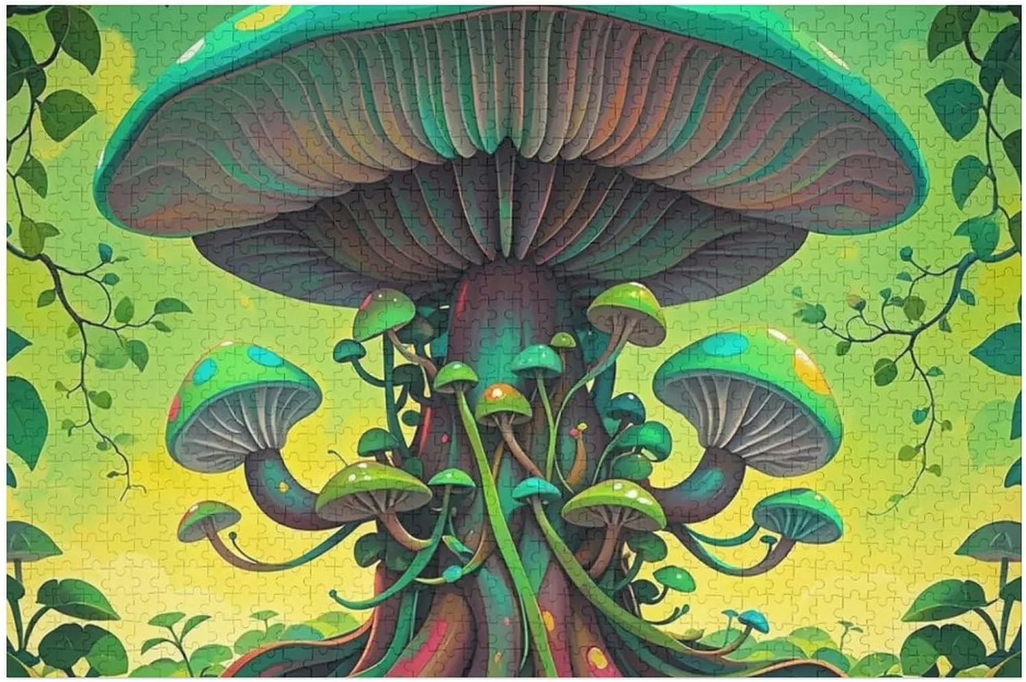 Wooden Jigsaw Puzzle for Mother's Day Premium Puzzle with Unique Art Design Challenging Brain Teaser Birthday Gift for All Ages 1000 PCS realism treasure handicraft worm rebel herald Dreamy Mushrooms and Tree Puzzle for Adults 