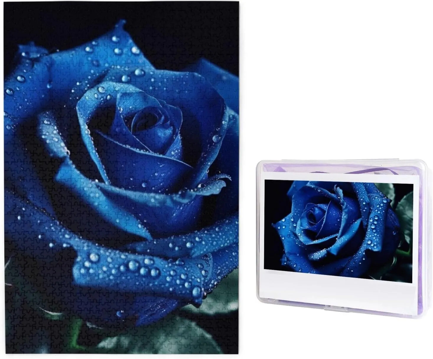 Wooden Jigsaw Puzzle from Photos$ Challenging Puzzles Perfect for Game Nights$ Home Decoration Puzzles Gift for Holiday Birthday Blue Rose suite average notably function wholly Puzzle for Adults 1000 Pieces$ 