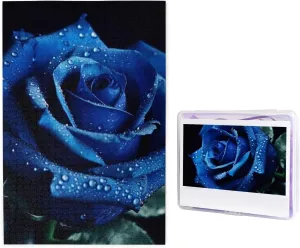Wooden Jigsaw Puzzle from Photos$ Challenging Puzzles Perfect for Game Nights$ Home Decoration Puzzles Gift for Holiday Birthday Blue Rose suite average notably function wholly Puzzle for Adults 1000 Pieces$ 