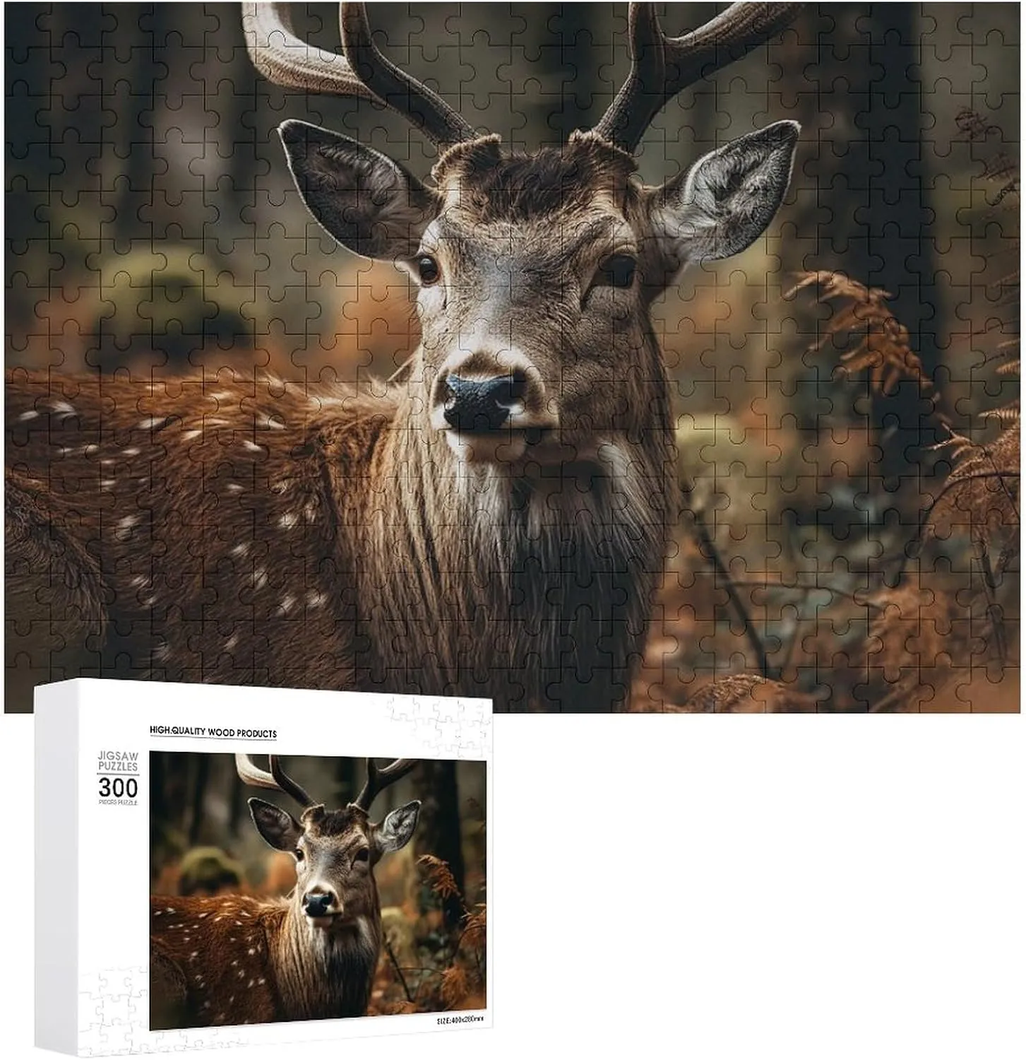 Wooden Jigsaw Puzzles from Photos Wedding Puzzle Family Reunion Puzzle for flare filial Wedding Gift Puzzle Personalized Photo Puzzle 1000/500/300 Pieces Wild Deer Pet Puzzle 