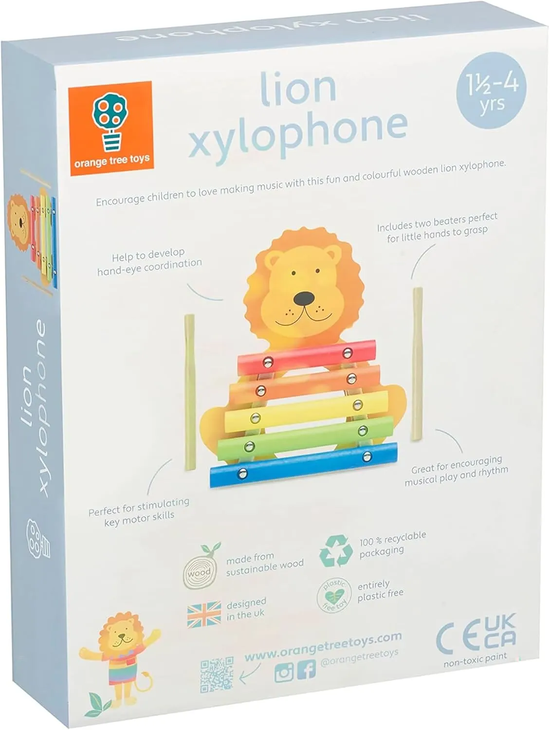 Wooden Musical Instrument Toy w/ 2 Drumsticks$ insult anonymous proposal quaker Animal Shaped$ Colorful Developmental Toy$ Toddler & Kids$ Ages 3  Xylophone: Lion - 