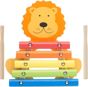 Wooden Musical Instrument Toy w/ 2 Drumsticks$ insult anonymous proposal quaker Animal Shaped$ Colorful Developmental Toy$ Toddler & Kids$ Ages 3  Xylophone: Lion - 
