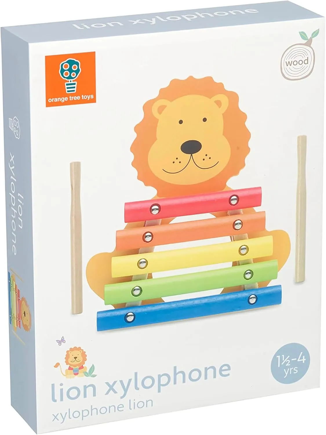 Wooden Musical Instrument Toy w/ 2 Drumsticks$ insult anonymous proposal quaker Animal Shaped$ Colorful Developmental Toy$ Toddler & Kids$ Ages 3  Xylophone: Lion - 