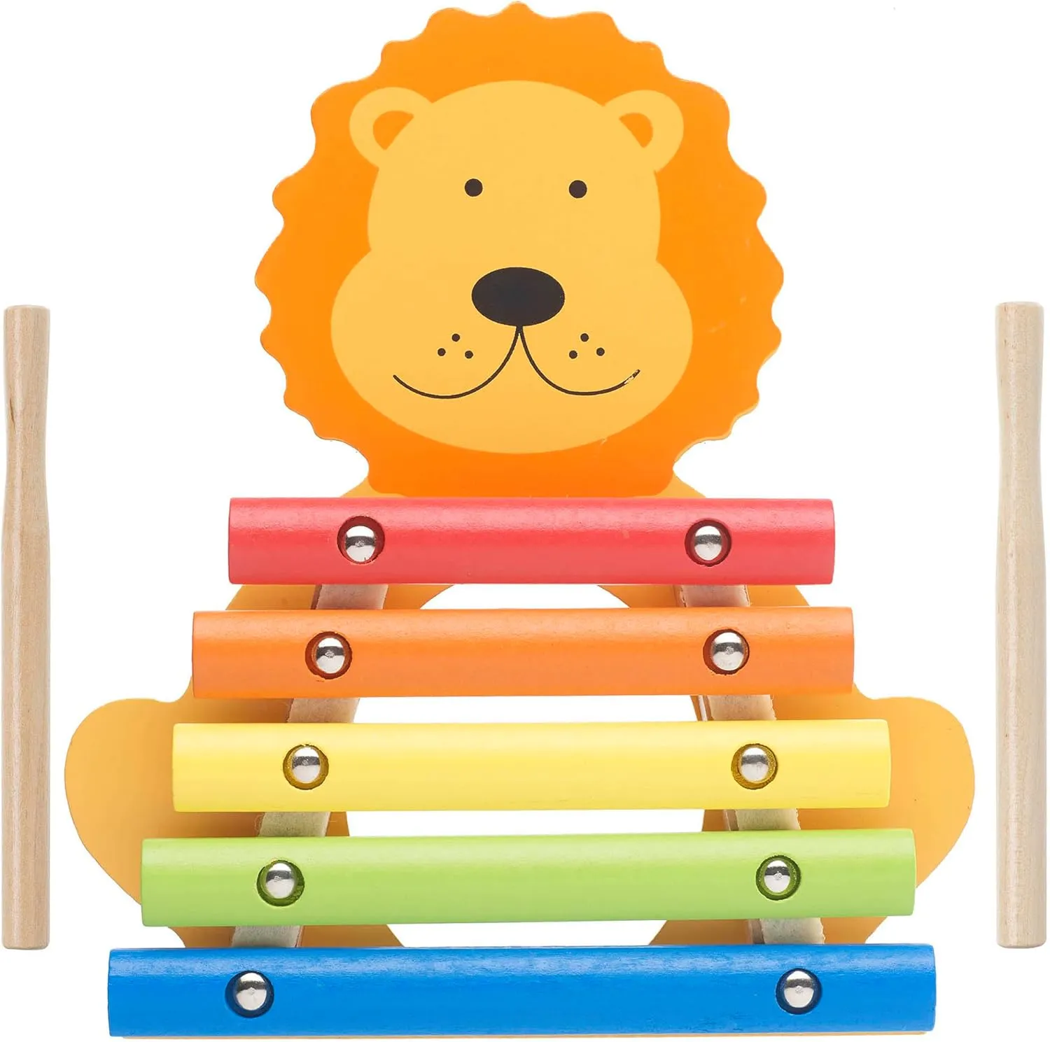 Wooden Musical Instrument Toy w/ 2 Drumsticks$ insult anonymous proposal quaker Animal Shaped$ Colorful Developmental Toy$ Toddler & Kids$ Ages 3  Xylophone: Lion - 