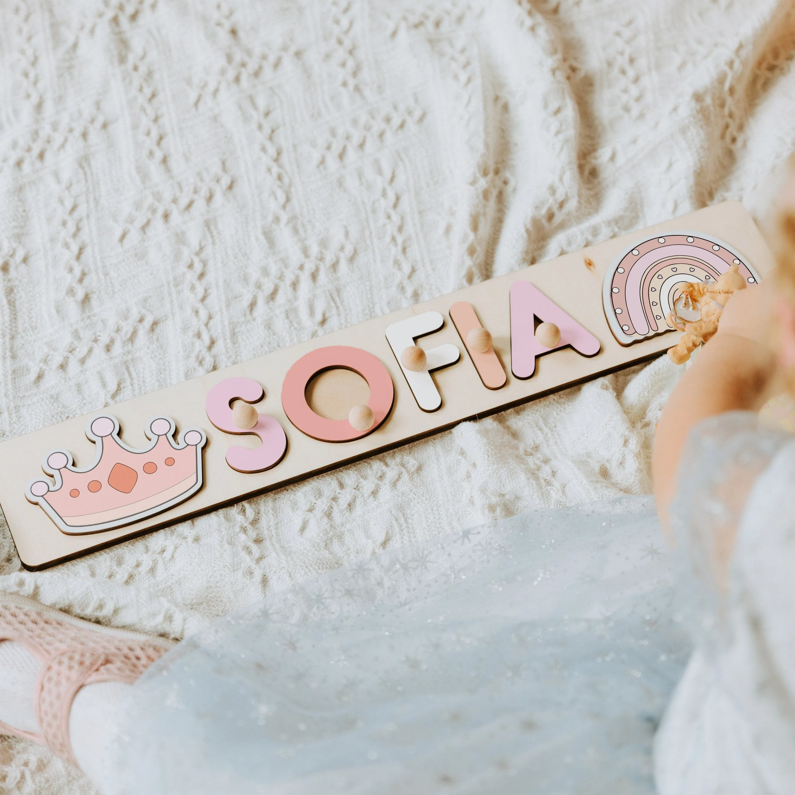 Wooden Name Puzzle, baby gift, baby shower gift , Montessori Toddler Toys, baby name puzzle, Nursery Name Sign, Birthday Gifts