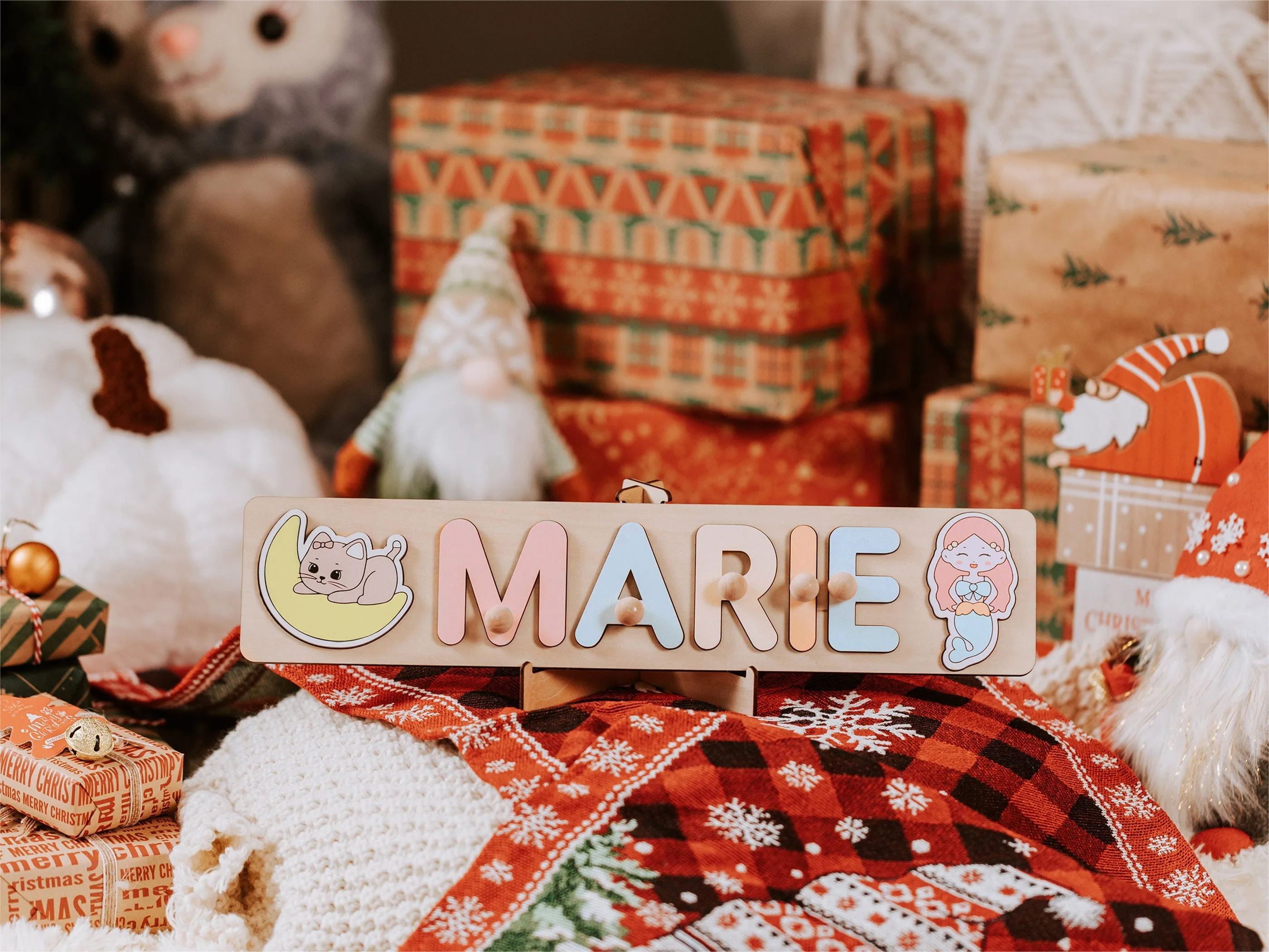 Wooden Name Puzzle, baby gift, baby shower gift , Montessori Toddler Toys, baby name puzzle, Nursery Name Sign, Birthday Gifts