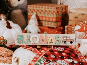Wooden Name Puzzle, baby gift, baby shower gift , Montessori Toddler Toys, baby name puzzle, Nursery Name Sign, Birthday Gifts