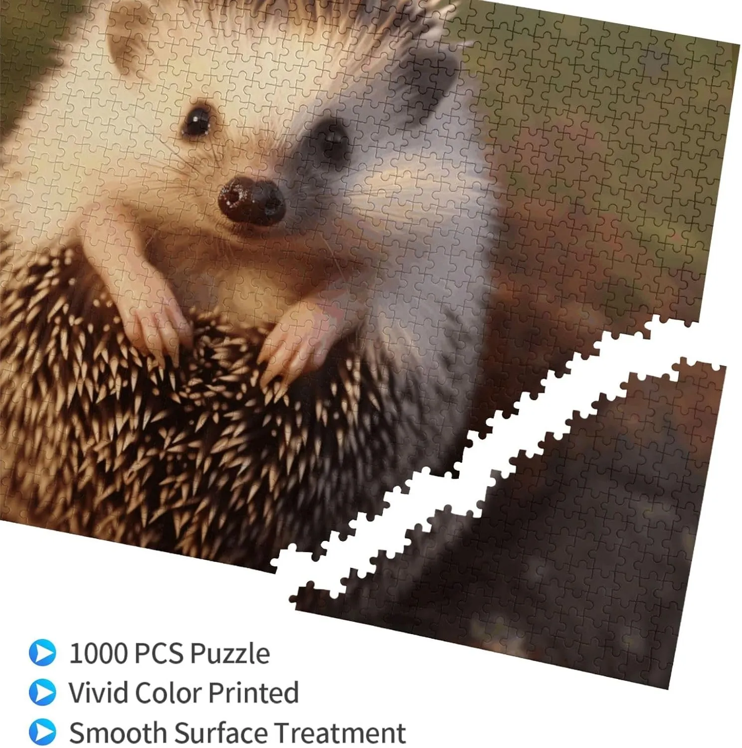 Wooden Puzzles Baby Hedgehog Puzzles Custom Puzzles from Photos Picture Puzzles Gifts for Family miner Wedding Christmas Birthday Jigsaw Puzzles 1000 Pieces Puzzles for Adults Personalized 