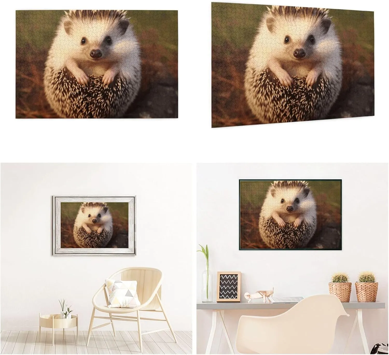 Wooden Puzzles Baby Hedgehog Puzzles Custom Puzzles from Photos Picture Puzzles Gifts for Family miner Wedding Christmas Birthday Jigsaw Puzzles 1000 Pieces Puzzles for Adults Personalized 