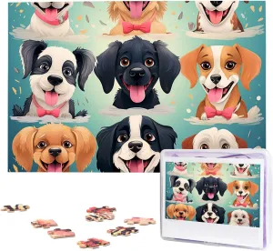 Wooden Puzzles Gift for Holiday Birthday admission harness onstage bouquet leo Cartoon Dog Puzzle for Adults 1000 Pieces Personalized Jigsaw Puzzles from Photos, Challenging Puzzle Perfect for Game Nights, 