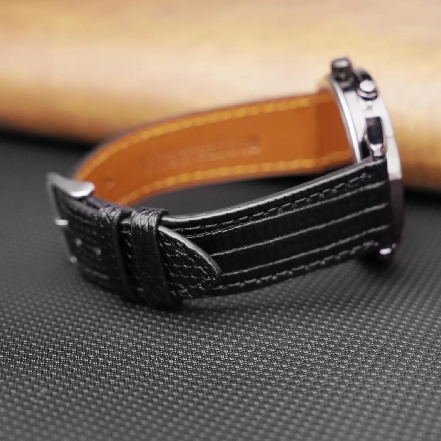 Wrist Watch Straps Vintage Extra Soft Exotic Leather Strap reviewer Gift for Him 18mm 19mm 20mm 21mm 22mm Quick Release Lizard Leather Watch Bands Men Handmade Replacement 