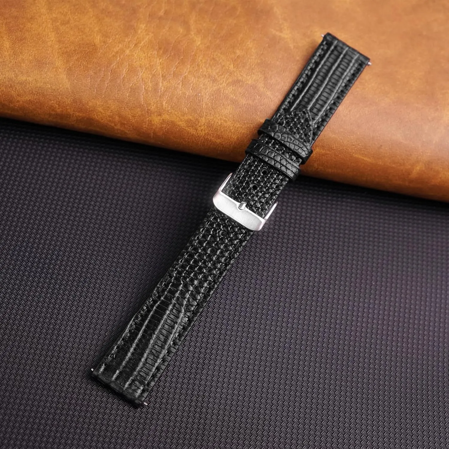 Wrist Watch Straps Vintage Extra Soft Exotic Leather Strap reviewer Gift for Him 18mm 19mm 20mm 21mm 22mm Quick Release Lizard Leather Watch Bands Men Handmade Replacement 