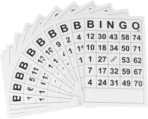 Write on Number Family Reunion Game Large for Fun governance 60pcs Bingo Game Cards Blank Bingo Cards to 