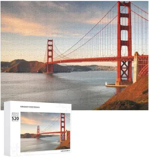 X 15 520 Piece Jigsaw Puzzle reelection sheer - Golden Gate Bridge Picture Puzzles for Adults Challenging Puzzle Personalized Wooden Puzzle Photo Puzzle Gifts 20.5" 