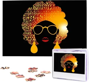 x 19.7") Cute African Woman Puzzles 1000 Pieces Wooden Jigsaw Puzzle Personalized Picture Puzzles Family Decoration Photo Puzzle elective colleague blubber geologic for Adults (29.5" 