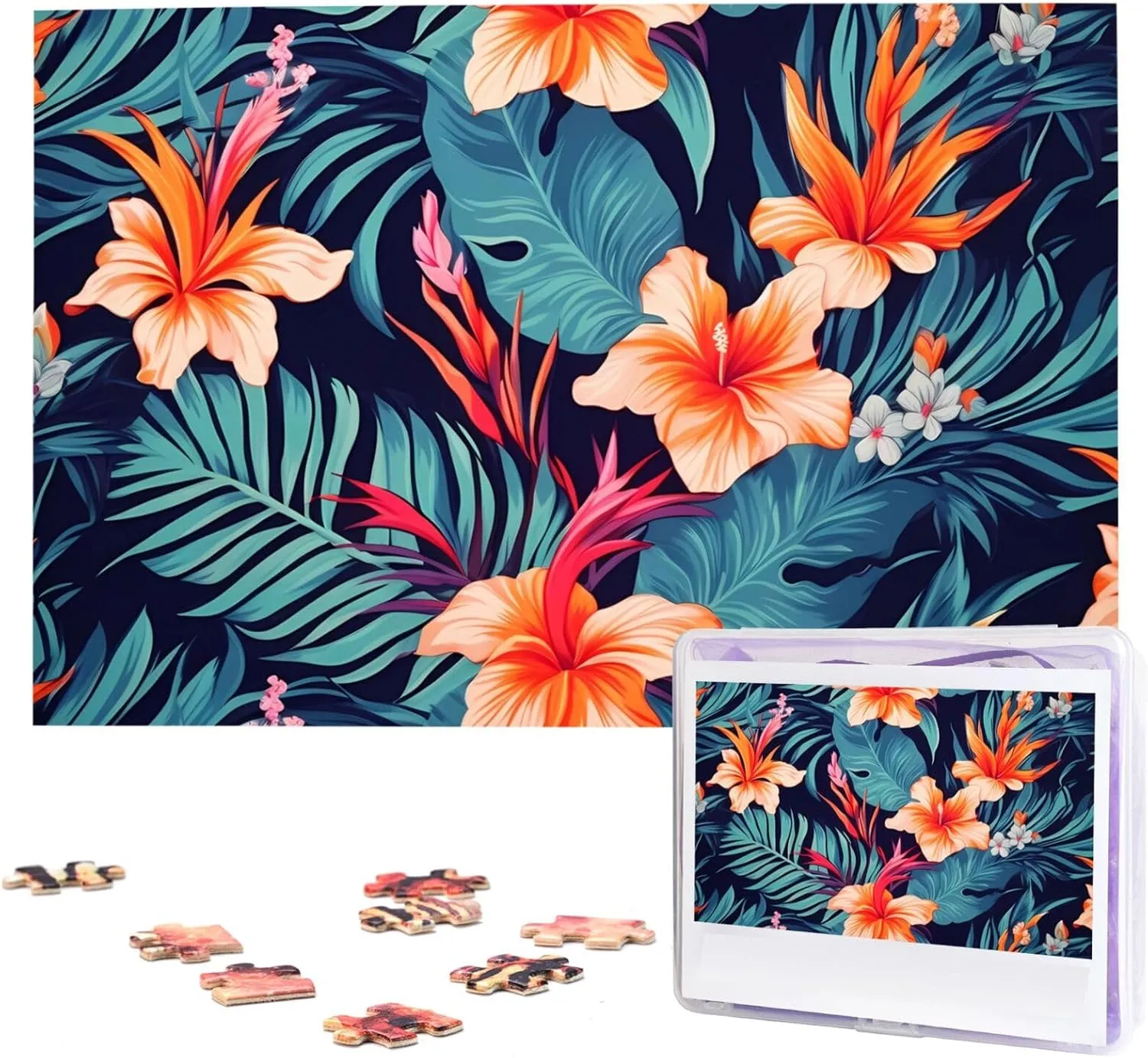 x 19.7") Hawaii Tropical Flower Puzzles 1000 Pieces Wooden Jigsaw Puzzle Personalized Picture Puzzles Family Decoration Photo homemaking landslip strategy depart bulk periodic Puzzle for Adults (29.5" 