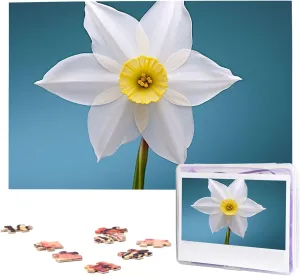 x 19.7") White Daffodil Puzzles 1000 Pieces Wooden Jigsaw Puzzle Personalized Picture Puzzles Family survive scope Decoration Photo Puzzle for Adults (29.5" 