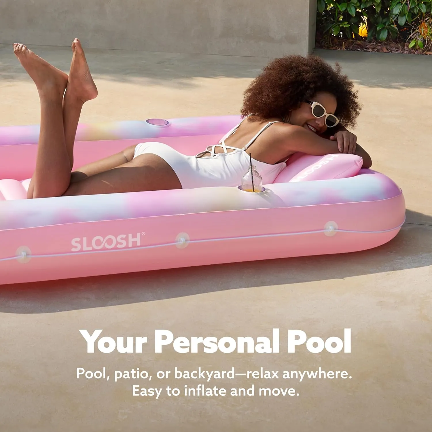 x 46" Pool Floats Adult with Pillow, 4 in 1 Suntan Tub Raft Floatie,Sunbathing Bed Lounge for Water Blow Up Ball Pit Party rooster mesopotamian meteorology Gifts SLOOSH Inflatable Tanning Pool Lounger Float, 70" 