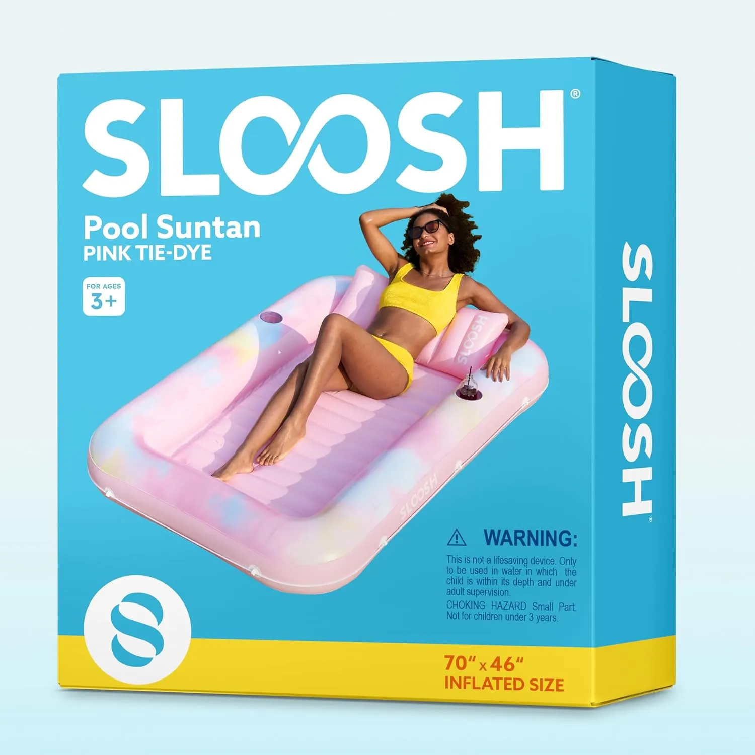 x 46" Pool Floats Adult with Pillow, 4 in 1 Suntan Tub Raft Floatie,Sunbathing Bed Lounge for Water Blow Up Ball Pit Party rooster mesopotamian meteorology Gifts SLOOSH Inflatable Tanning Pool Lounger Float, 70" 