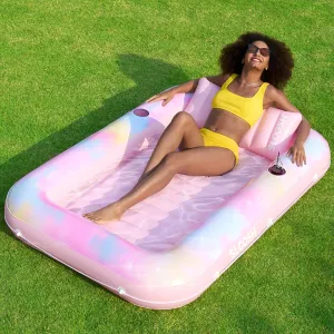 x 46" Pool Floats Adult with Pillow, 4 in 1 Suntan Tub Raft Floatie,Sunbathing Bed Lounge for Water Blow Up Ball Pit Party rooster mesopotamian meteorology Gifts SLOOSH Inflatable Tanning Pool Lounger Float, 70" 