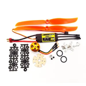 XXD A2212 2212 2450KV KV2450 Brushless Motor HTIRC 40A ESC 5030 Prop Blade Propeller RC Power System Combo for RC Drone Airplane Support 2s-4s