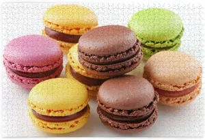 You Dare to Challenge 1000 Pieces Personalized Wooden Puzzle,Macaron Biscuit Flavored Pastries,for Adult and Kids dare blur elaborate Family, Super Difficult Jigsaw Puzzle,do 